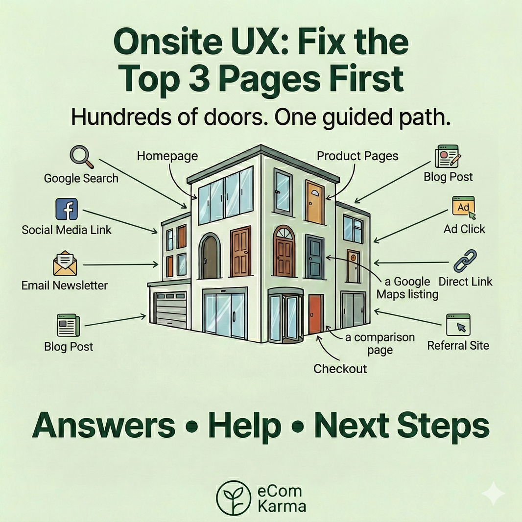 Onsite UX: Fix the Top 3 Pages First (Not Your Whole Website)