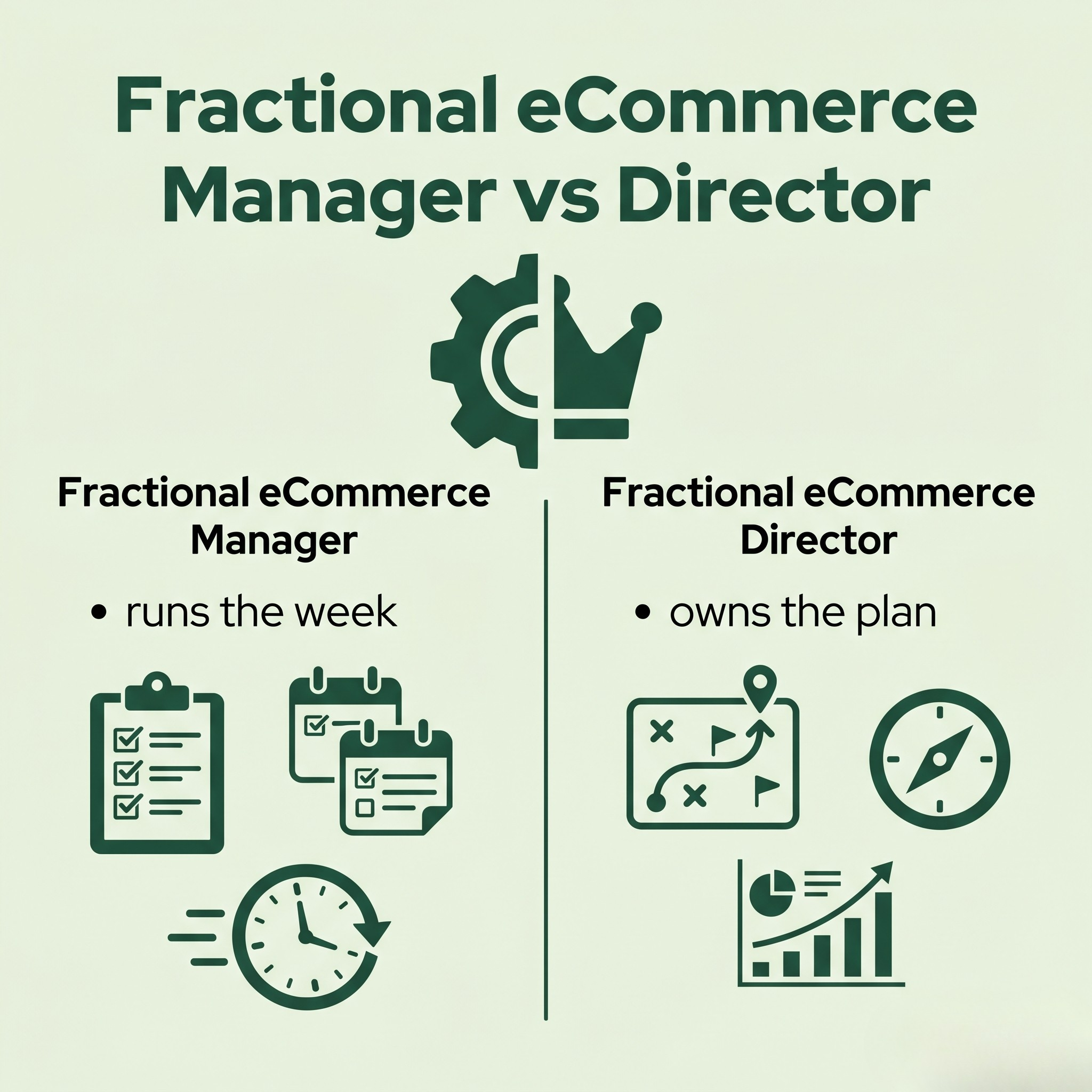 Fractional eCommerce Manager vs Director: Who You Need First